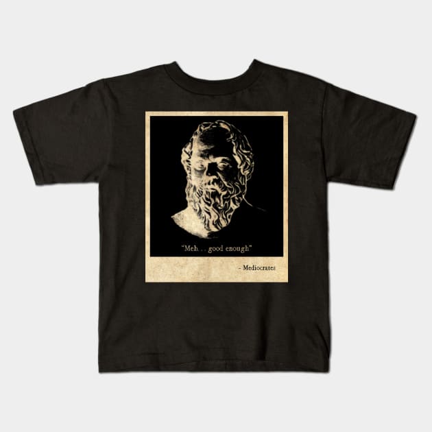 Mediocrates Retro Style Kids T-Shirt by Danggedang